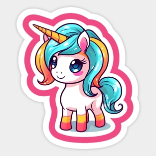 cute Kawaii Unicorn sticker Sticker